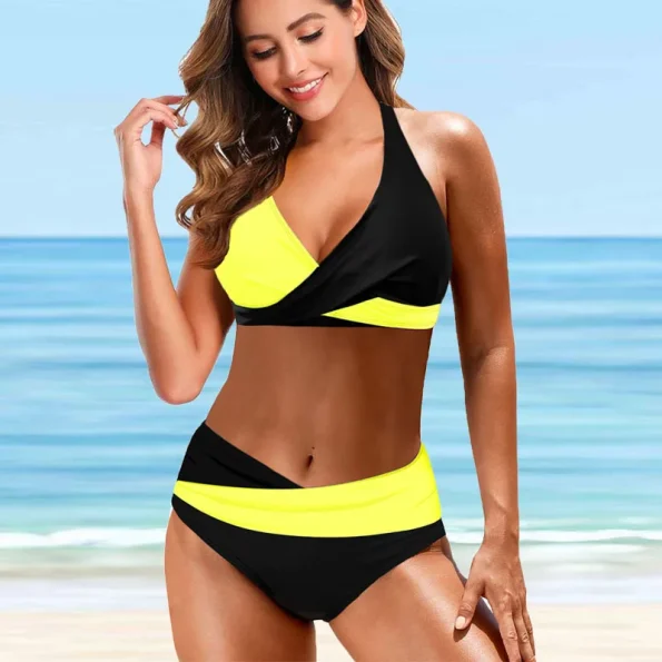 2022-Women-s-High-Waist-Swimsuit-Fashion-New-Design-Printing-Swimsuit-Two-Piece-Set-Bikini-Set-3