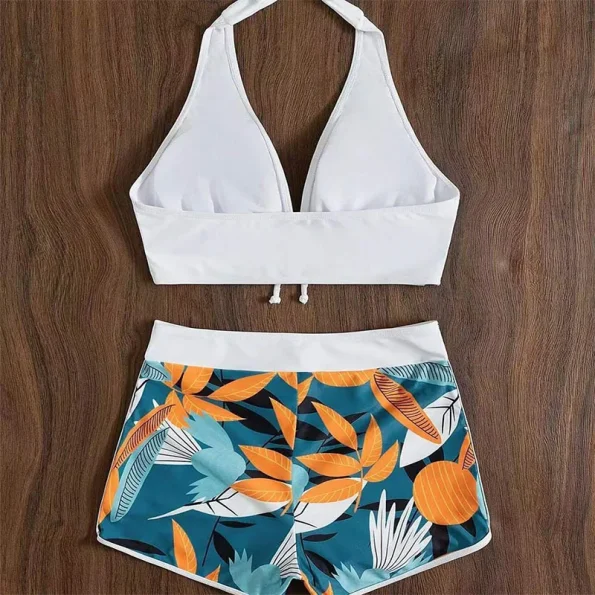 2023-Swimsuit-Women-s-Split-High-Waist-Stitching-Strap-Sports-Beach-Surfing-Bikini-Set-5