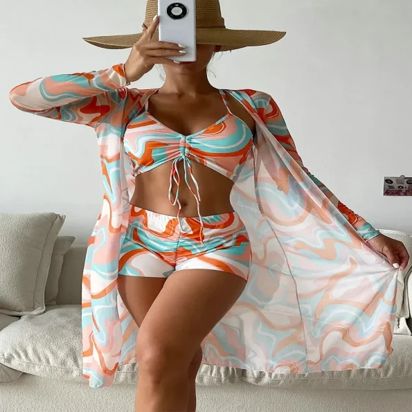 2023-Women-s-Bikinis-Trend-European-American-Swimsuit-Women-s-Three-piece-High-Waist-Long-sleeved-4
