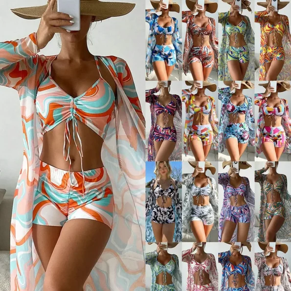2023-Women-s-Bikinis-Trend-European-American-Swimsuit-Women-s-Three-piece-High-Waist-Long-sleeved